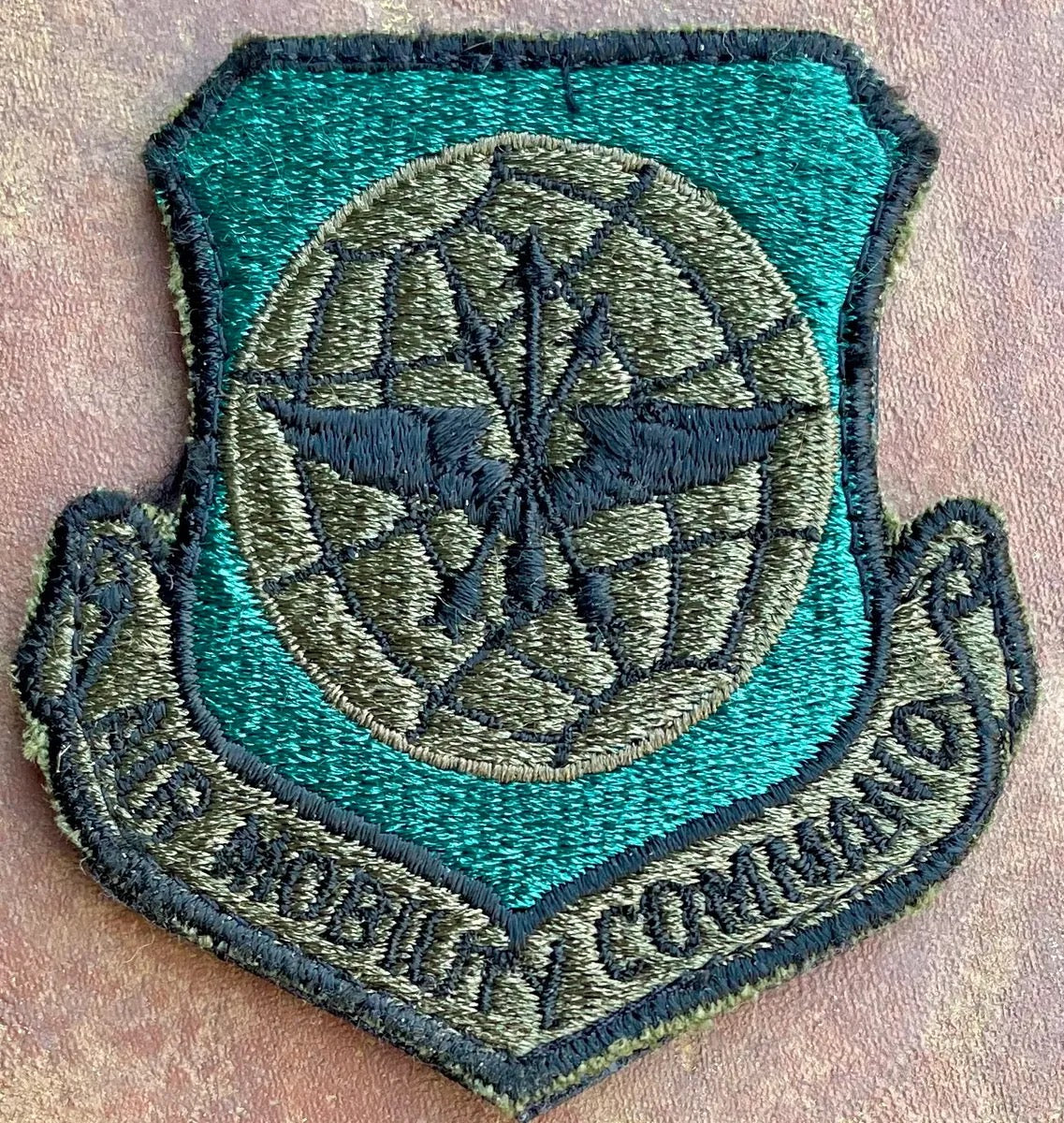 USAF Air Mobility Command Patch OD Velcro Back