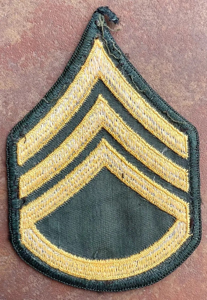 US Army Staff Sergeant Class Chevron Merrow Edge Single
