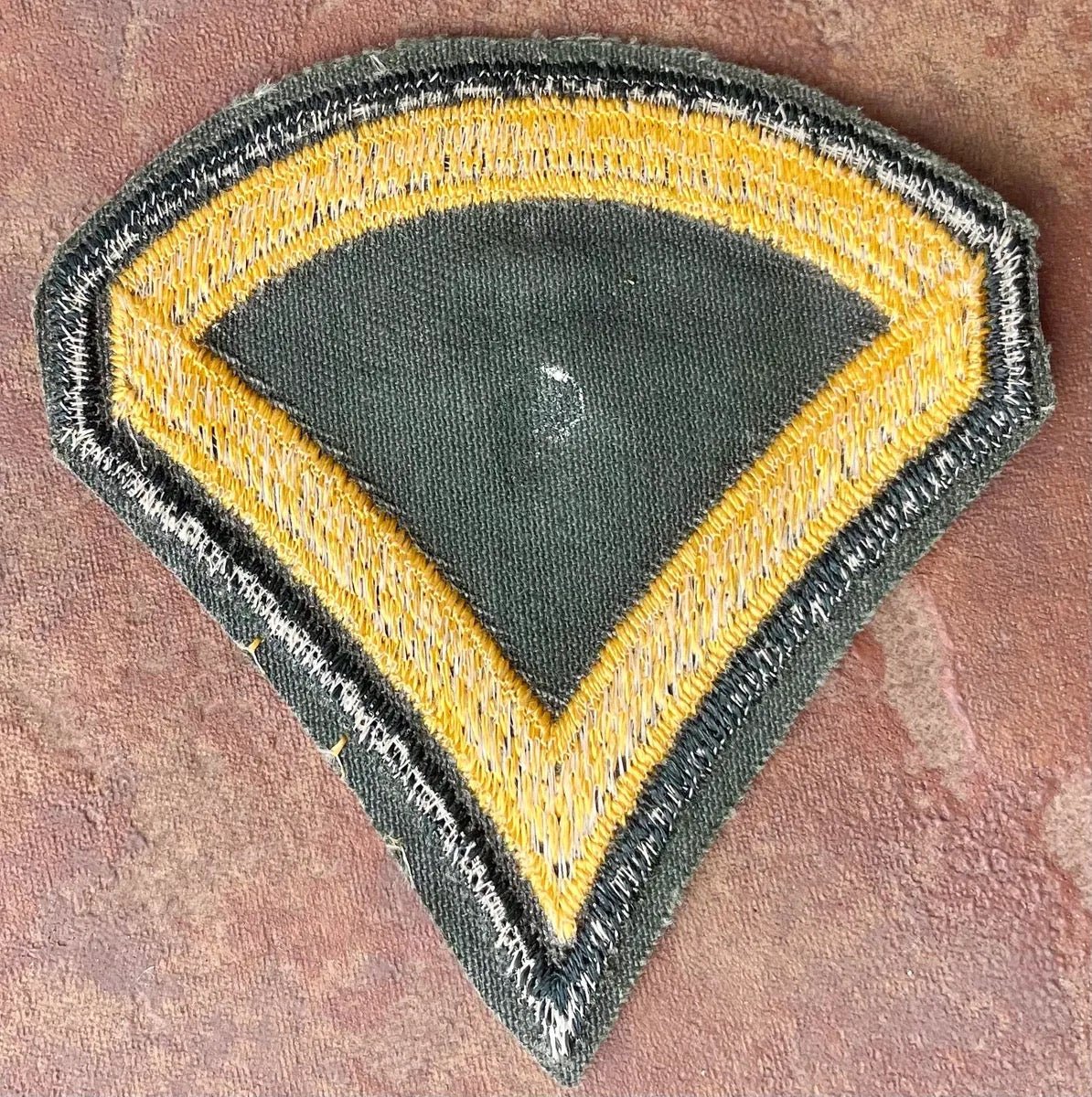 US Army Private 1st Class Chevron OD Merrow Edge Single - Bateleur Militaria