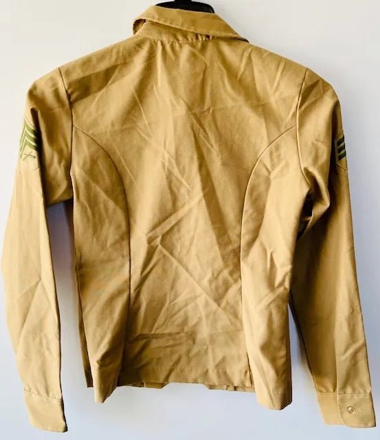 USMC Woman's L/Sleeve Khaki Shirt w Sergeant Chevrons 6L