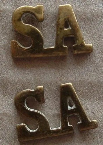 South Africa (SADF) Coller Titles Pair cira 1950's - Bateleur Militaria