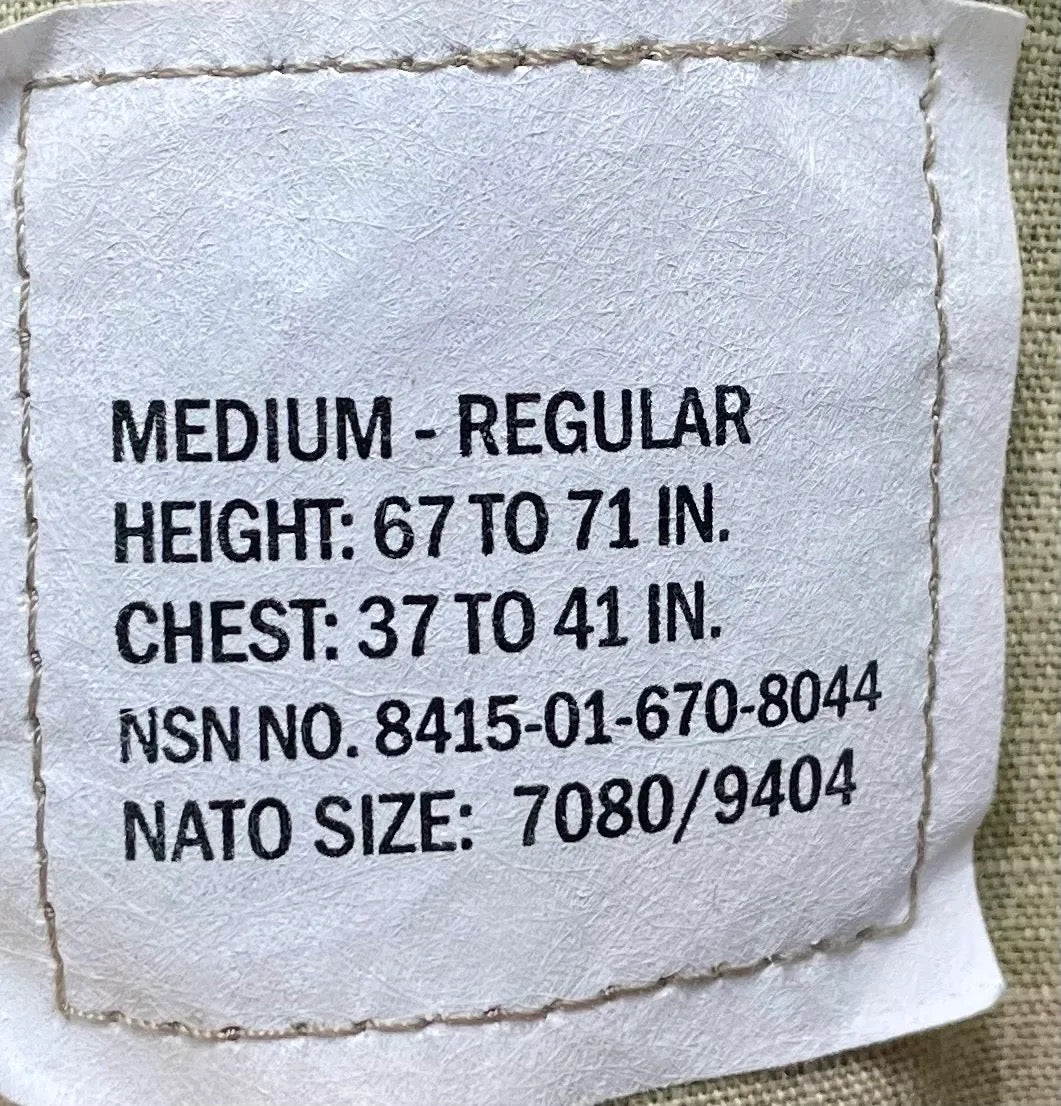 US Improved Hot Weather Combat (IHWCU) Coat Size Medium