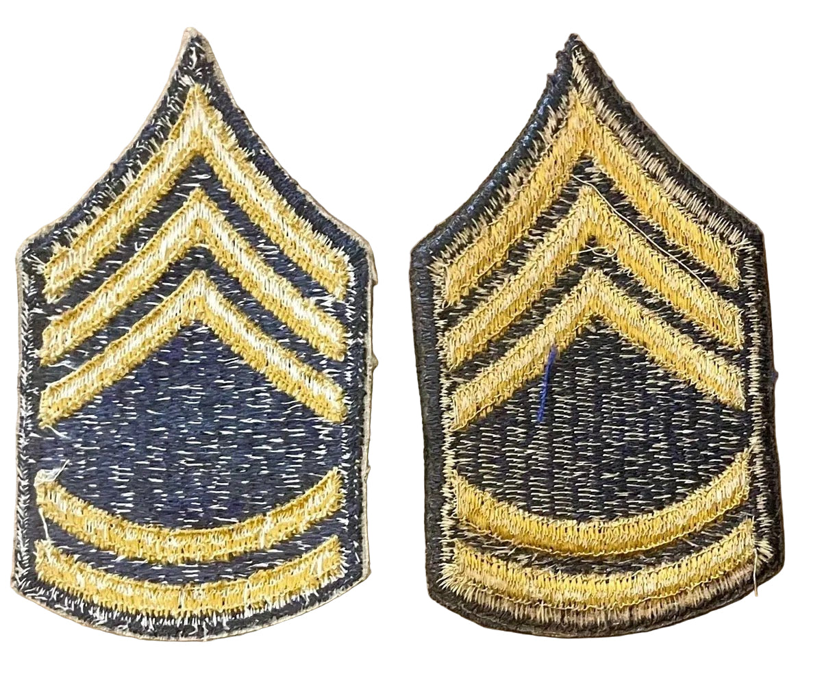 US Army Rank Insignia Non - Combat Unit (1948 - Feb 1951) Sergeant 1st Class 2" Set - Bateleur Militaria