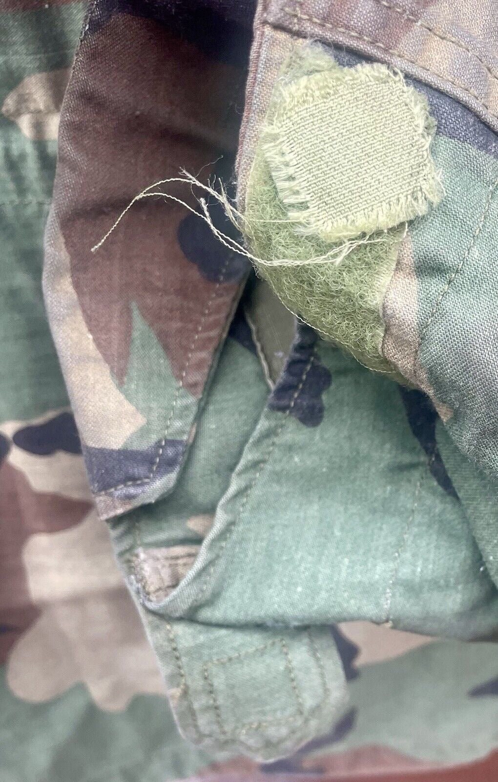 USAF Vintage M-65 Cold Weather Field Military Jacket Woodland Camo Men's Medium