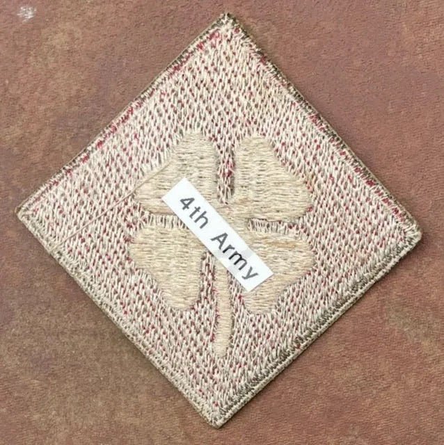 US Army 4th Army Patch SSI Cut Edge #1