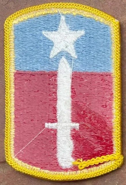 US Army 205th Infantry Brigade Patch SSI Merrowed Edge - Bateleur Militaria