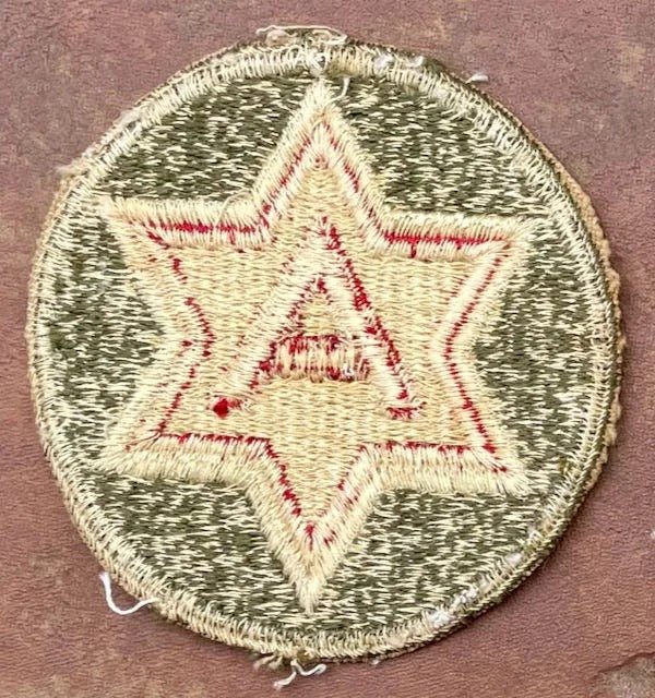 US Army 6th Army Patch SSI Cut Edge 1 - Bateleur Militaria