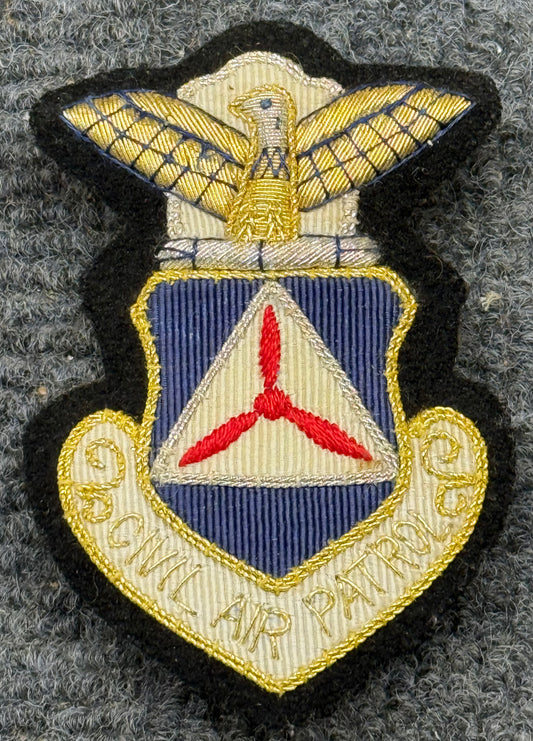 USAF Auxiliary Civil Air Patrol Blazer Parch Wire Embroidered 3 1/4” New - Bateleur Militaria