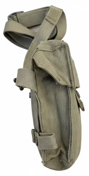 Green tactical pouch on a white background