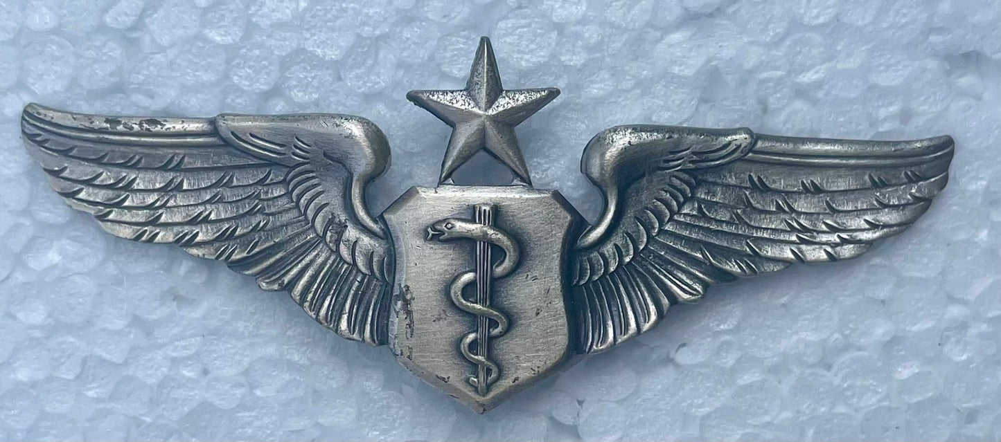 USAF Senior Flight Surgeon Wing 3" Hallmarked - Bateleur Militaria