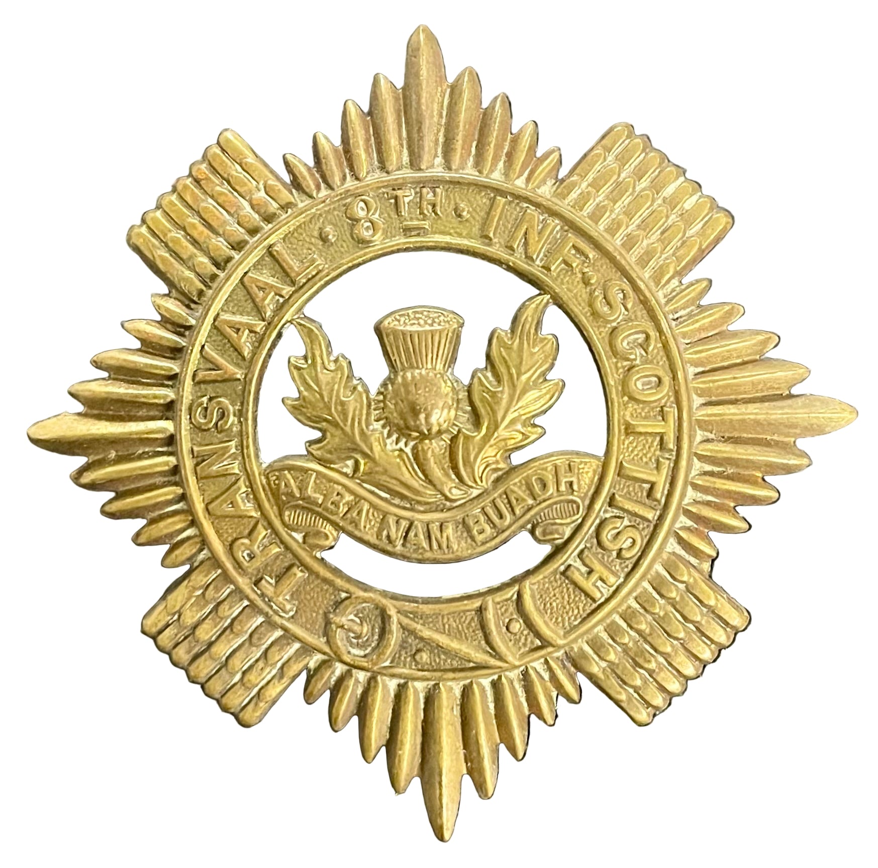 South Africa (UDF) Transvaal Scottish Tam O'Shanter Badge 1939 - 1945 - Bateleur Militaria