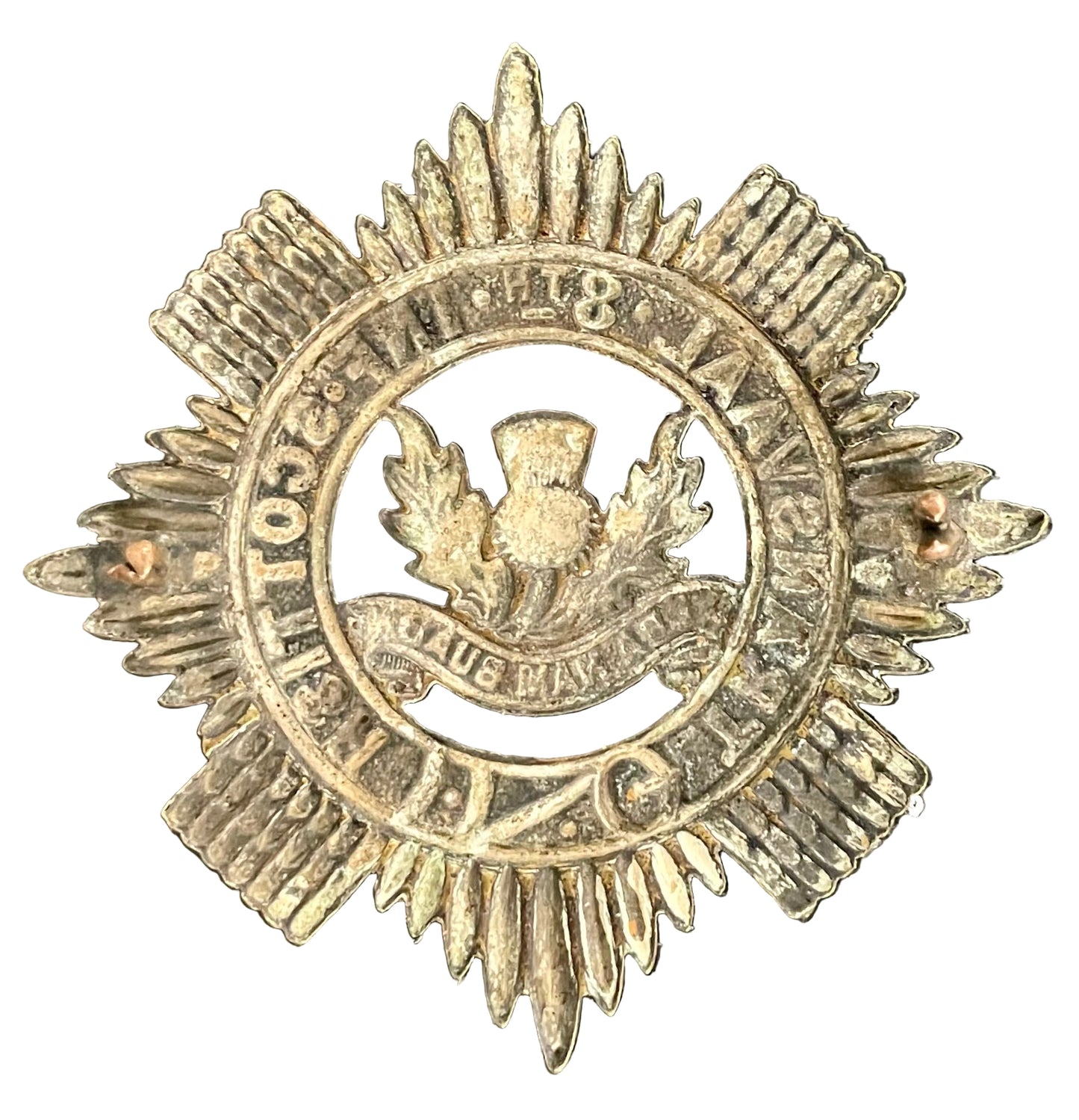 South Africa (UDF) Transvaal Scottish Tam O'Shanter Badge 1939 - 1945 - Bateleur Militaria