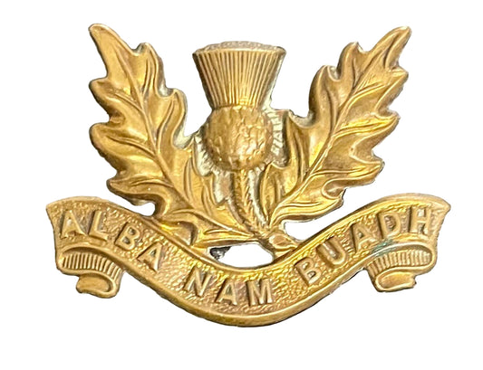 South Africa (UDF) WW2 Transvaal Scottish Collar Badge 1902 - 1960's - Bateleur Militaria