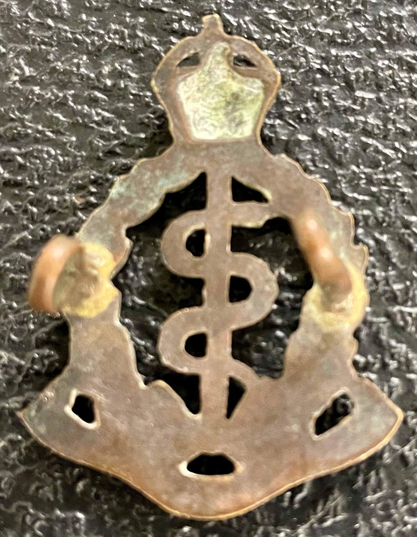 South Africa (UDF) Medical Corps Collar Badge 1939 - 1945 - Bateleur Militaria