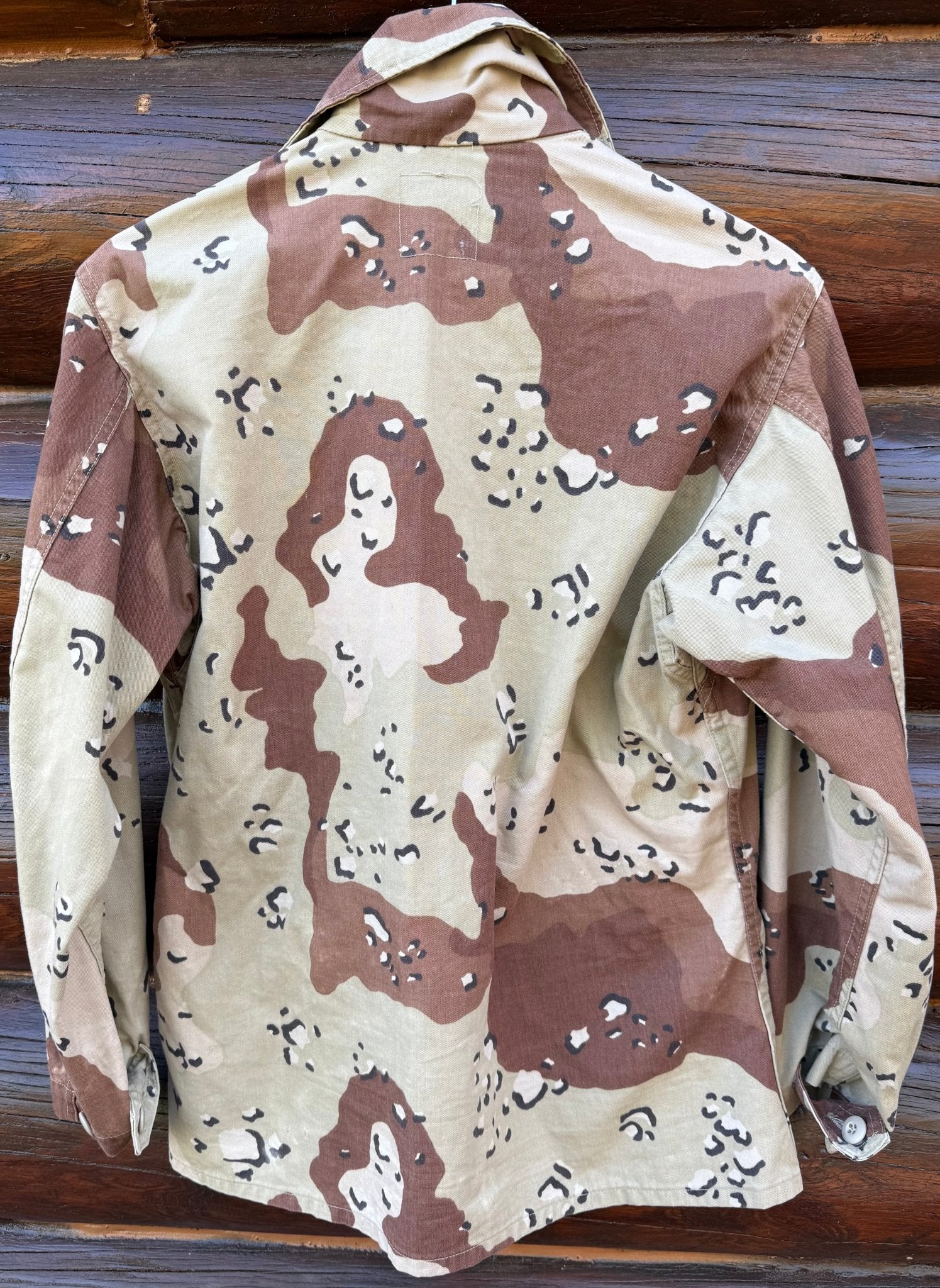 US Army 6 Color Desert Camo Shirt Chocolate Chip Camo Dated 1990 - Bateleur Militaria