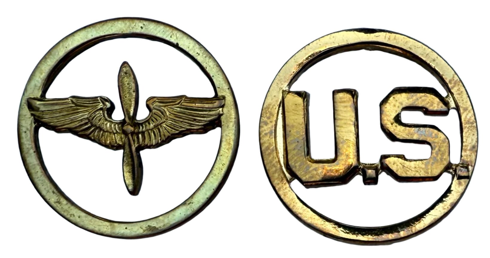 US Air Force Coller Insignia Set Gold Color transitional period. - Bateleur Militaria