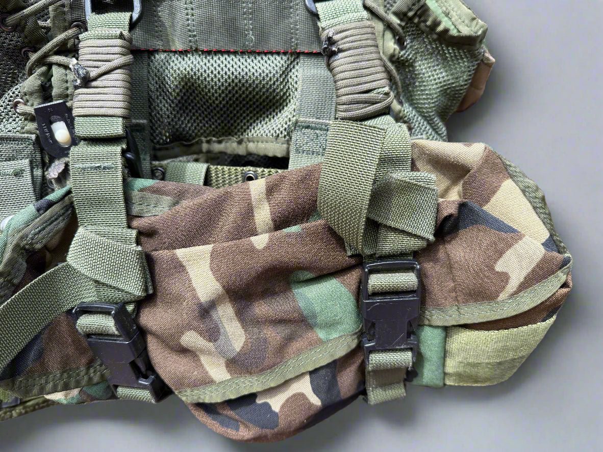 US Army Enhanced Tactical Load bearing Vest w Extra Pouches. - Bateleur Militaria