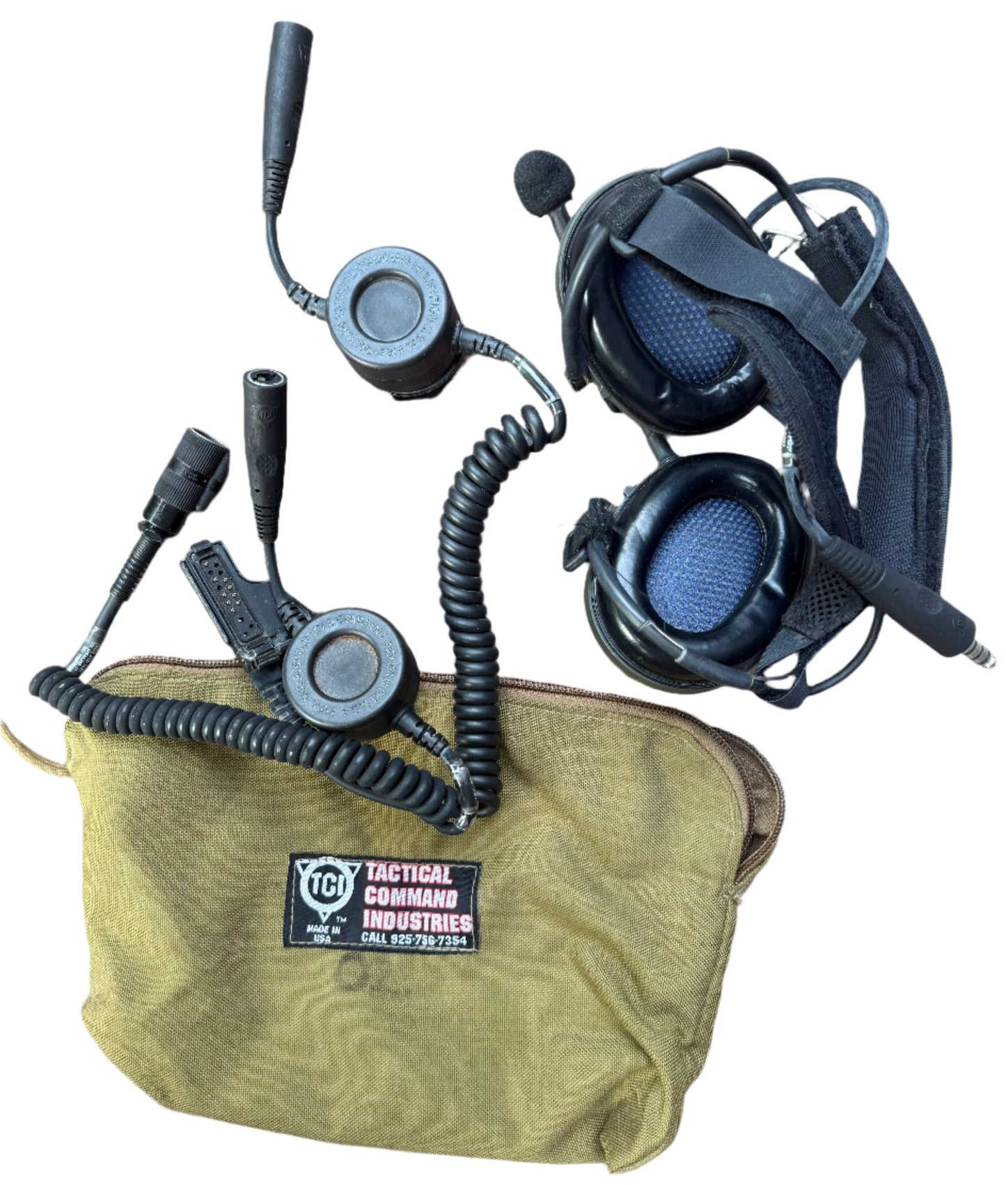 US TCI Liberator II Surplus Communications Headset w/ MBITR PTT Sordin Comtac - Bateleur Militaria
