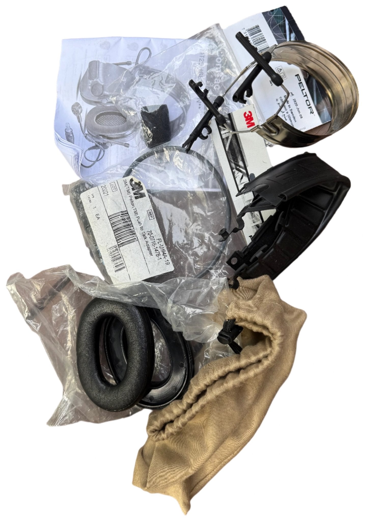 US TCI Liberator II Surplus Communications Headset w/ MBITR PTT Sordin Comtac - Bateleur Militaria
