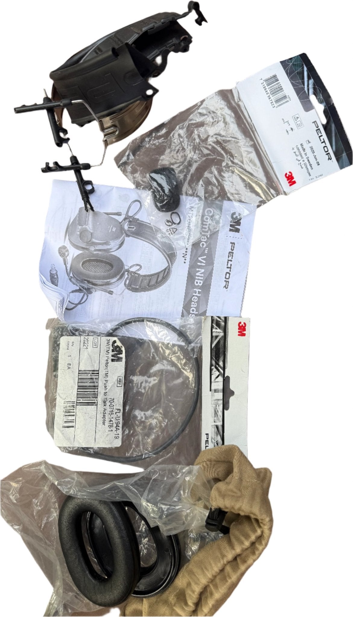 US TCI Liberator II Surplus Communications Headset w/ MBITR PTT Sordin Comtac - Bateleur Militaria