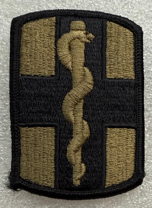 US Army OCP 1st Medical Brigade Patch w Hook & Loop Back - Bateleur Militaria
