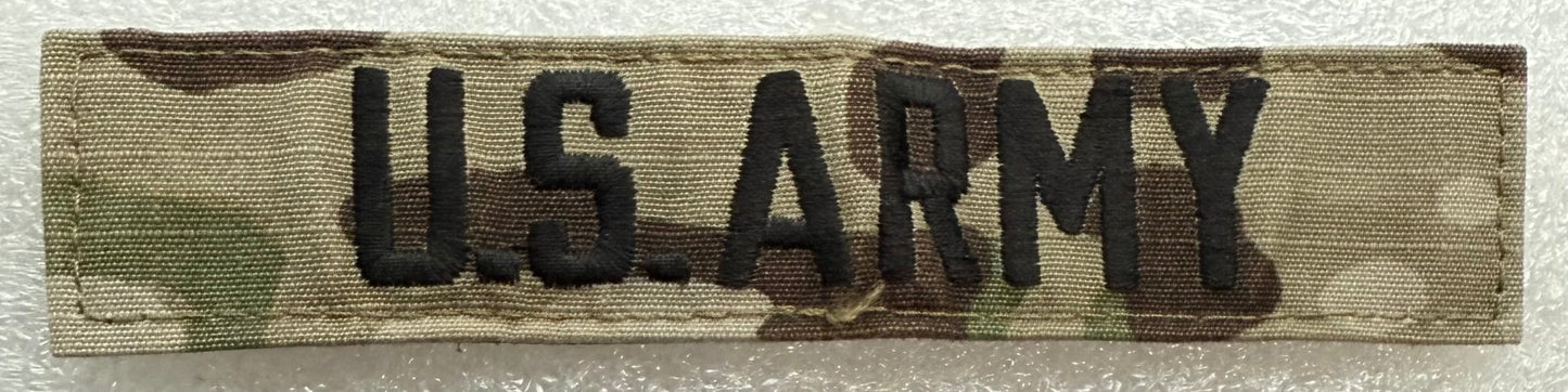 US Army OCP Branch Tape w Hook & Loop Back
