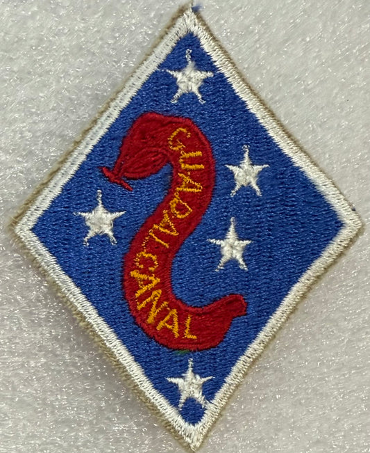 USMC 2nd Marine Division Guadalcanal Patch Cut Edge
