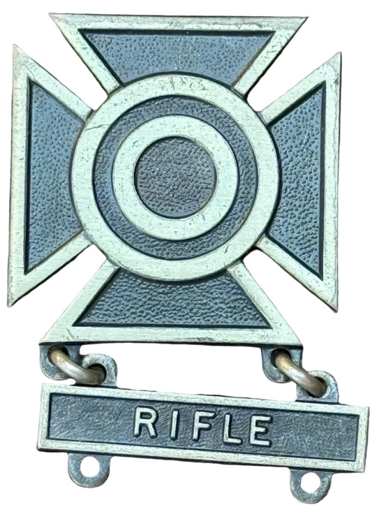 WW2 Sterling Silver Rifle Marksman Award Hallmarked - Bateleur Militaria