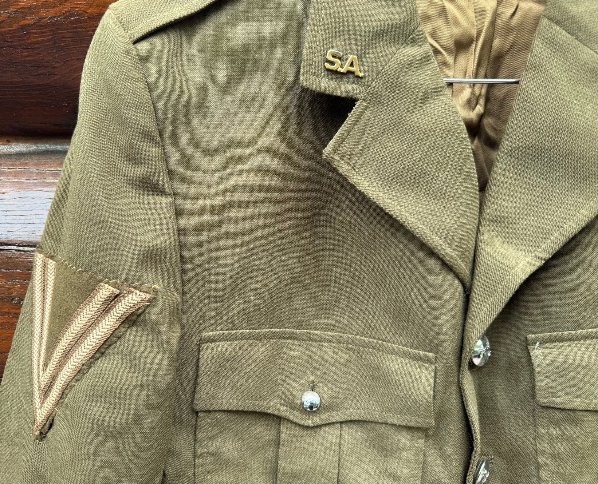 South Africa (SADF) Army Dress Uniform Tunic Badged Size Large - Bateleur Militaria