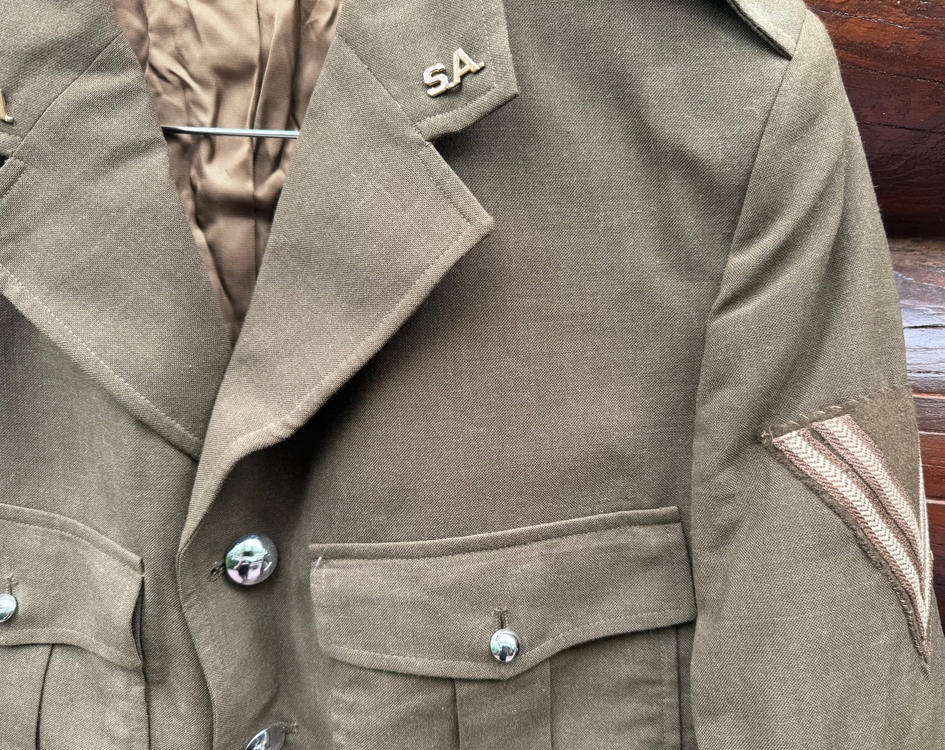 South Africa (SADF) Army Dress Uniform Tunic Badged Size Large - Bateleur Militaria