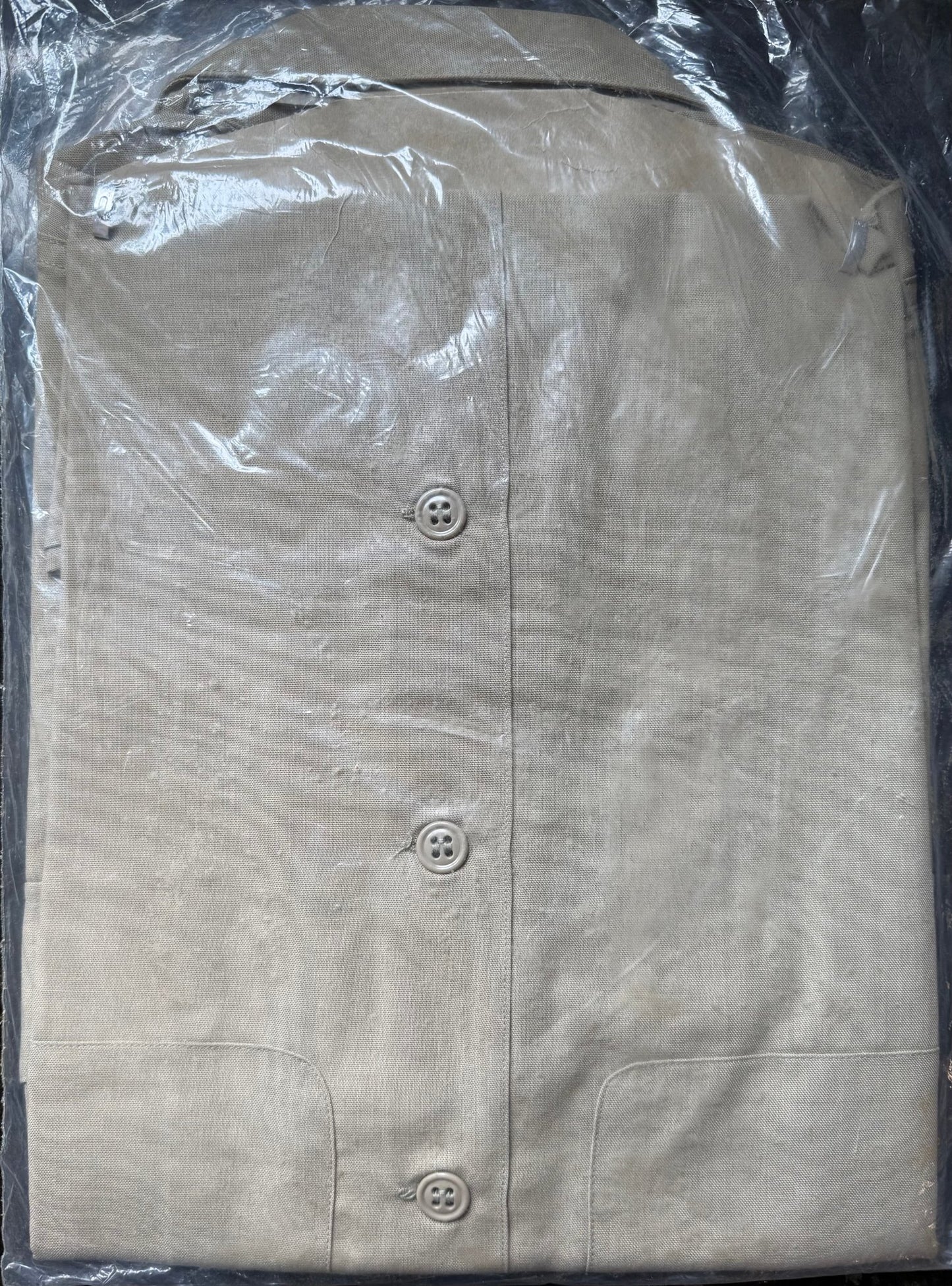 Original Rare US Air Force Men's Uniform Shirt Tan Shade 1505 Collar 15.5" NIP