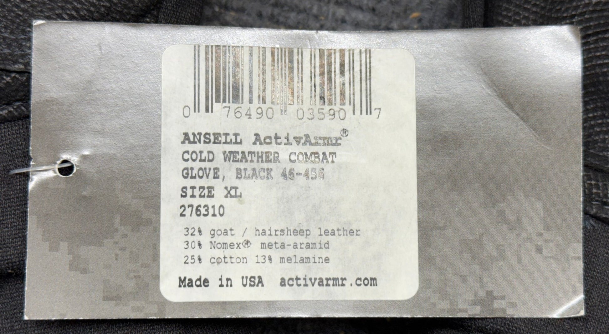 Ansell ACTIVARMR 46 - 456 Cold Weather Combat Gloves GORETEX Black Size XL New - Bateleur Militaria
