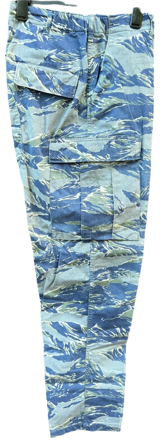 Ultra Rare USAF Experimental Blue Tiger Stripe uniform TrousersType II (34") - Bateleur Militaria