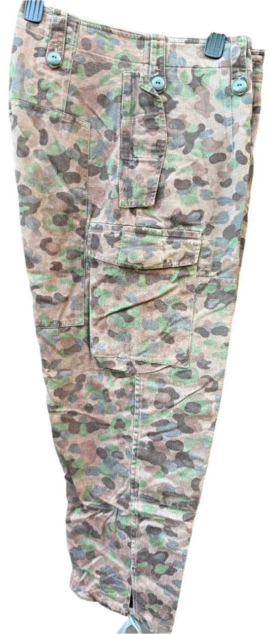 Vintage Military Pants 32/26 Austrian Pea Dot KAZ 57 Camouflage Combat Trousers - Bateleur Militaria