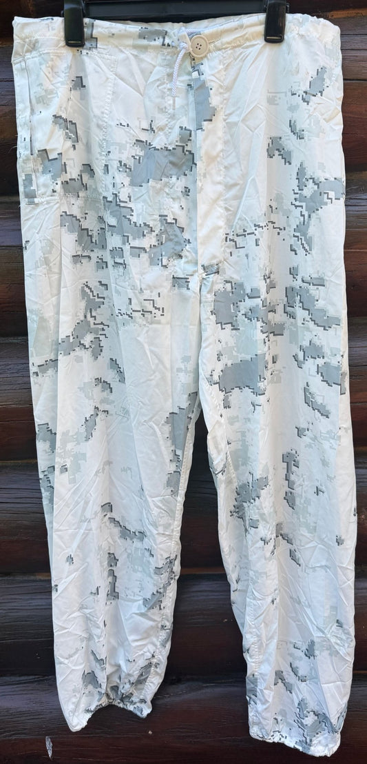 USMC Snow MARPAT Camouflage Trousers Pants Over White Medium Long Excellent - Bateleur Militaria