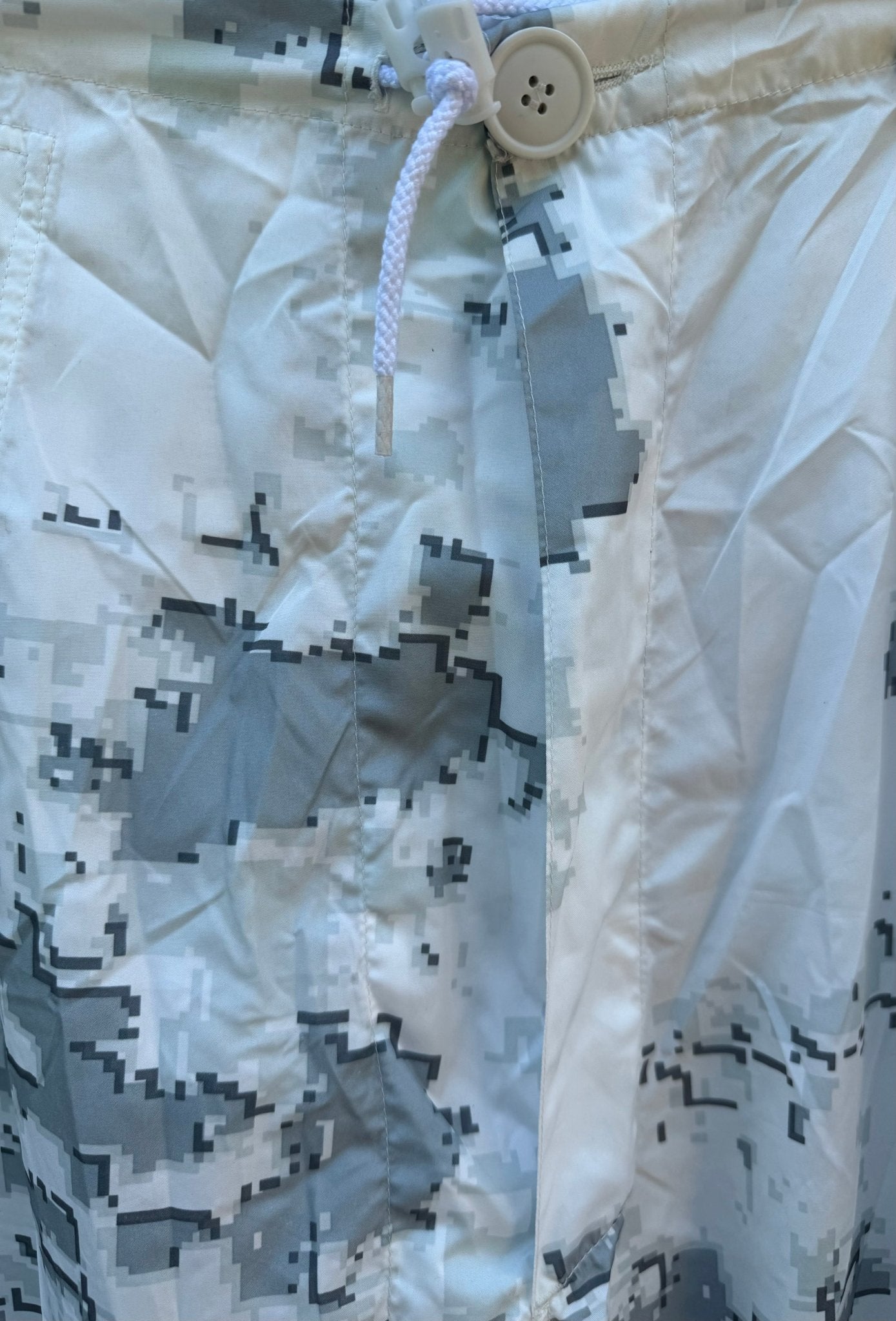 USMC Snow MARPAT Camouflage Trousers Pants Over White Medium Long Excellent - Bateleur Militaria