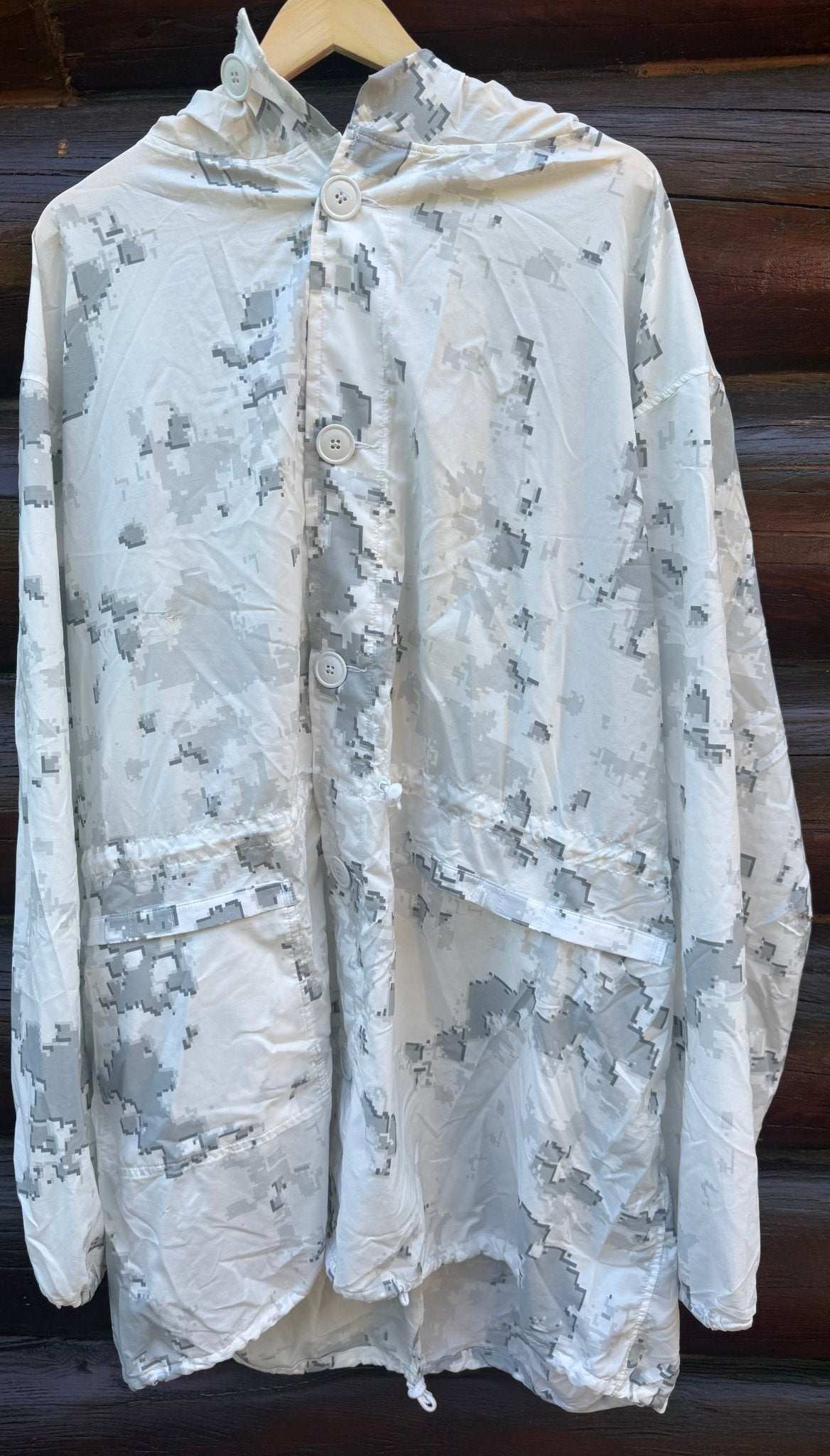USMC Snow MARPAT Camouflage Parka Medium Regular Over - whites Excellent - Bateleur Militaria