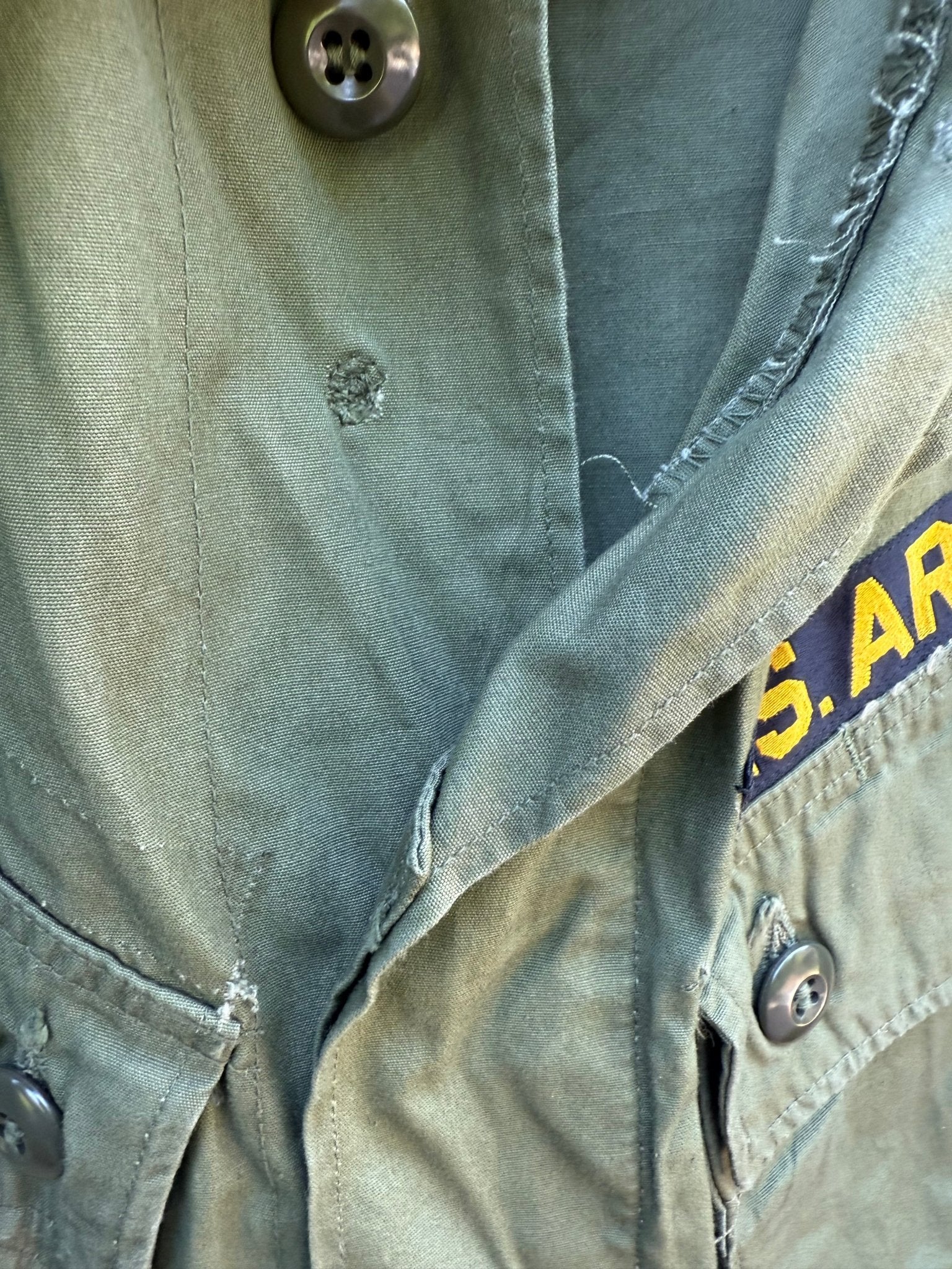 Vietnam 1st Pattern OG - 107 Combat Jungle Jacket Poplin Cotton with Exposed Buttons M/S - Bateleur Militaria