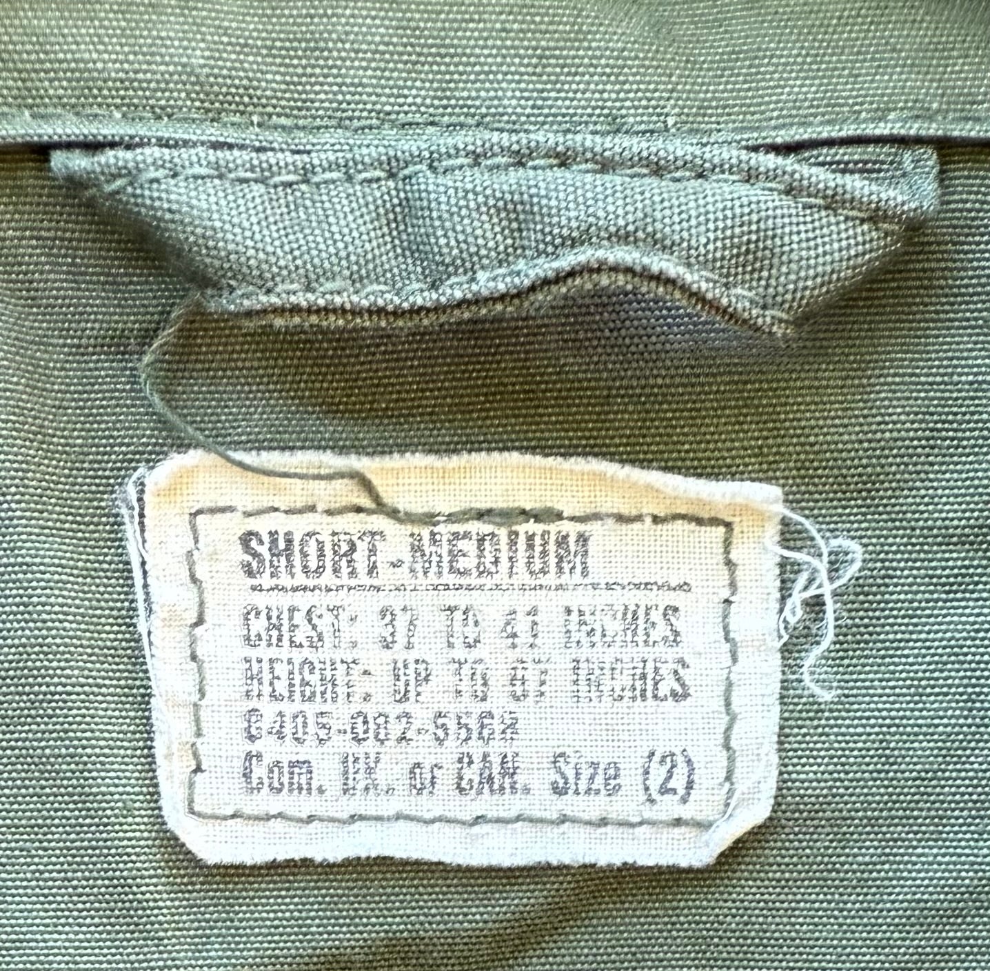 Vietnam 1st Pattern OG - 107 Combat Jungle Jacket Poplin Cotton with Exposed Buttons M/S - Bateleur Militaria