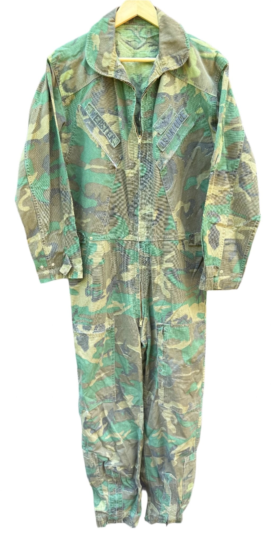 US Vietnam ERDL Flight Suit Named & Badged Size S/M - Bateleur Militaria