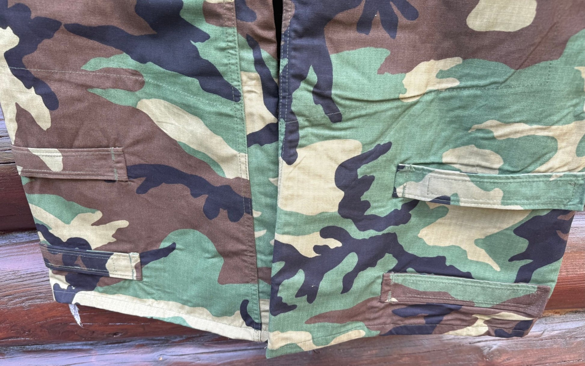 U.S. Military Biological & Chemical Protective Suit Trousers Bib Woodland Camo Medium - Bateleur Militaria