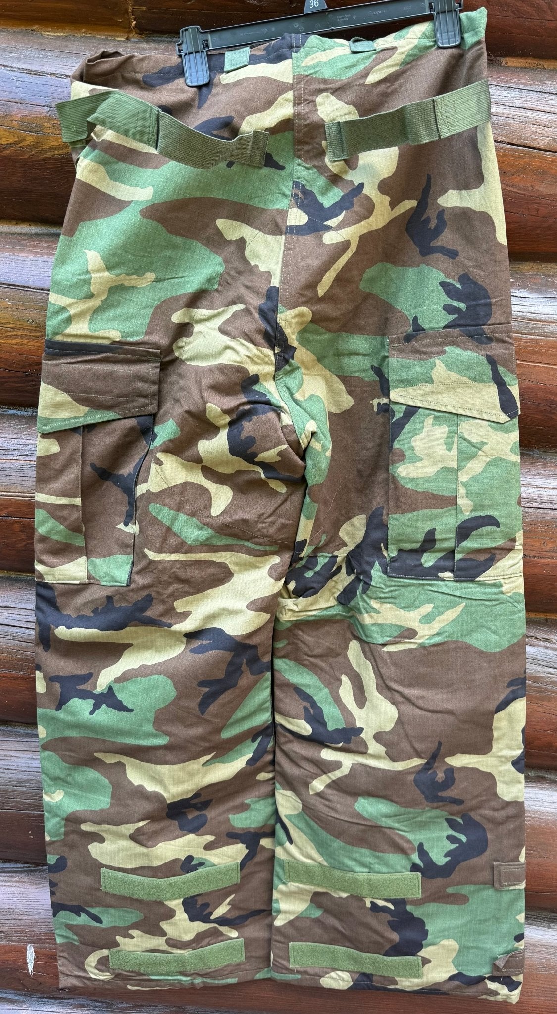 U.S. Military Biological & Chemical Protective Suit Trousers Bib Woodland Camo Medium - Bateleur Militaria
