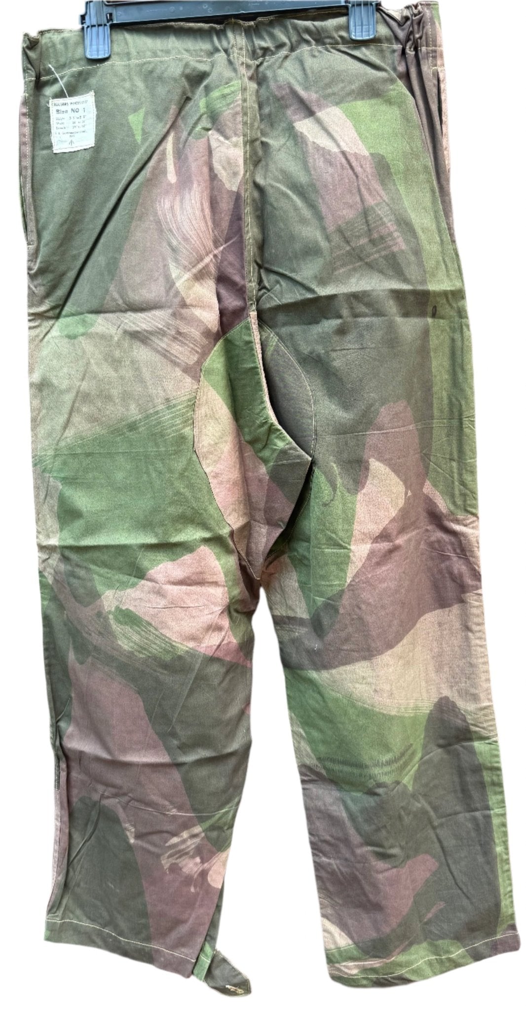Original WW2 British Army Camouflage Windproof Trousers 1943 Brush stroke Size No1