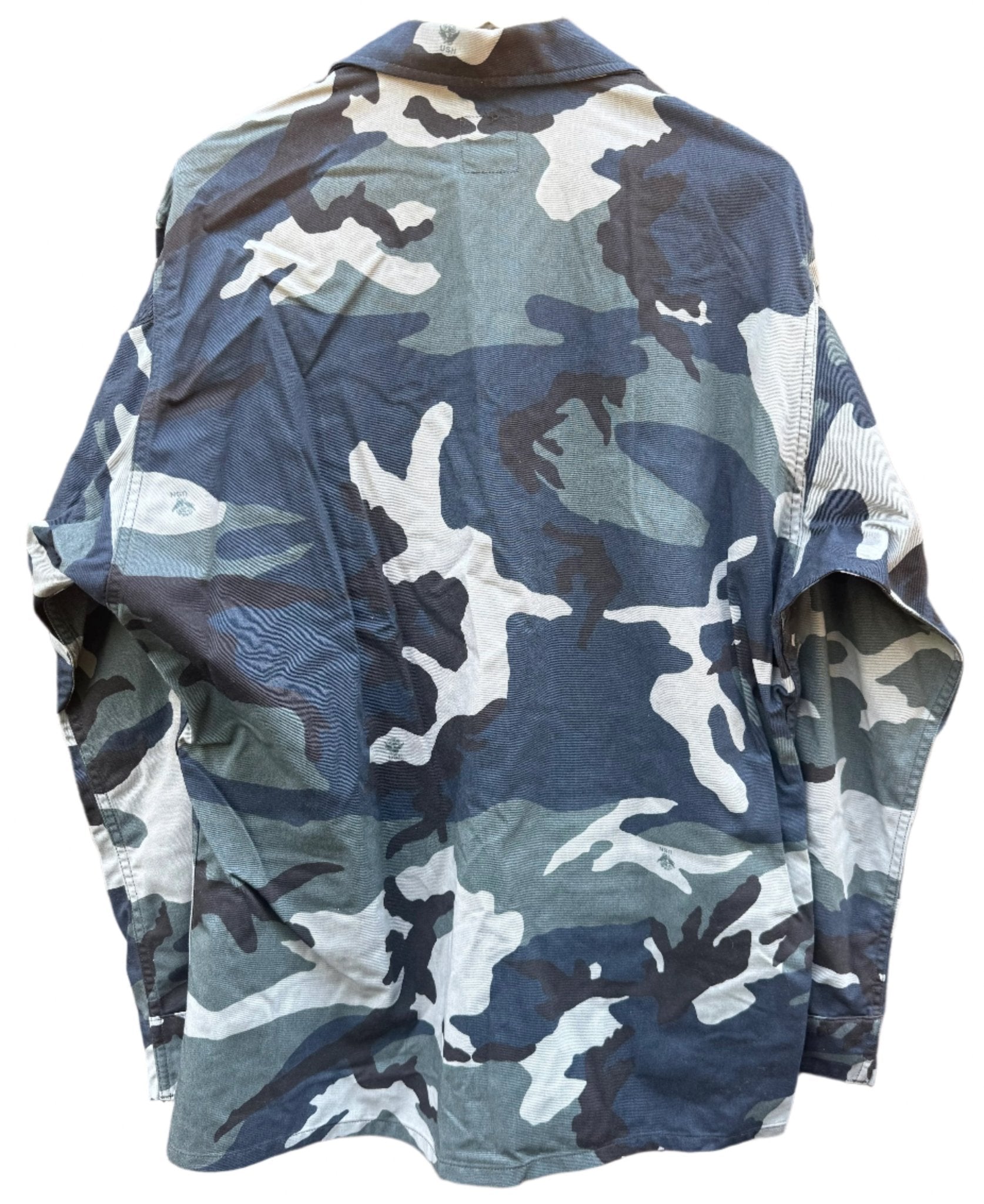 US Navy Experimental Work Uniform Woodland Pattern C Coat Large - Bateleur Militaria