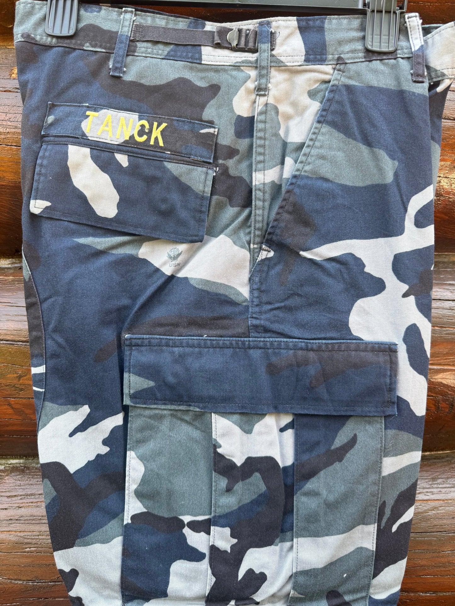 US Navy Experimental Work Uniform Woodland Pattern C Trousers Large - Bateleur Militaria