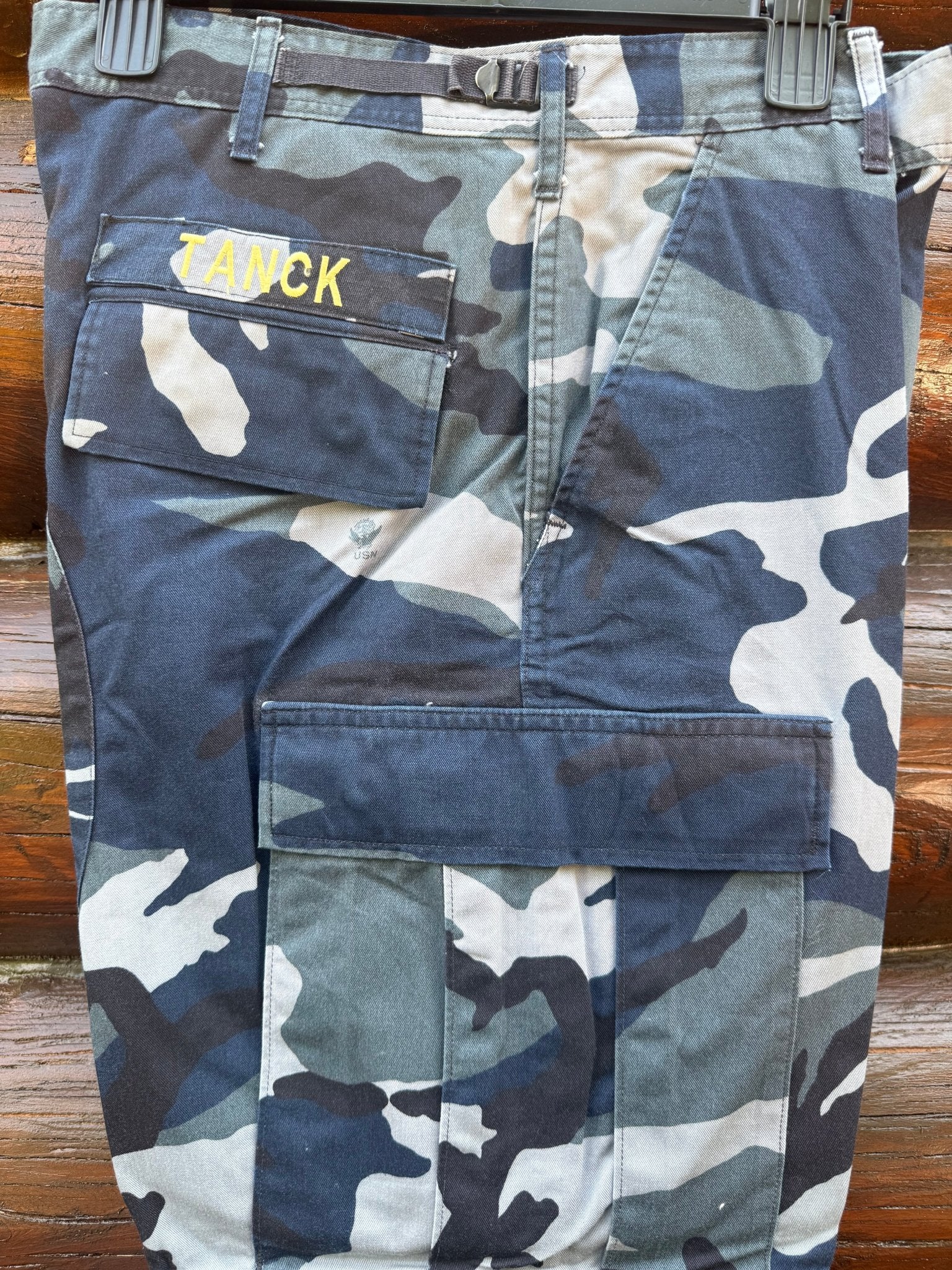 US Navy Experimental Work Uniform Woodland Pattern C Trousers Large - Bateleur Militaria