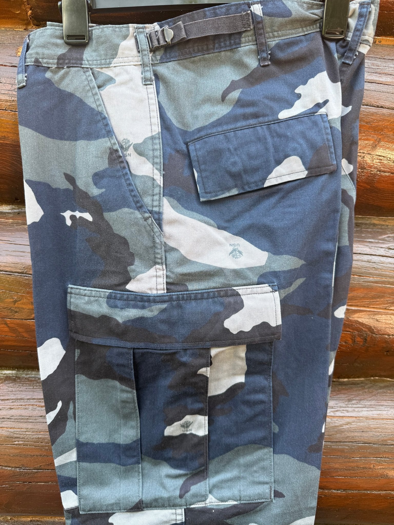 US Navy Experimental Work Uniform Woodland Pattern C Trousers Large - Bateleur Militaria
