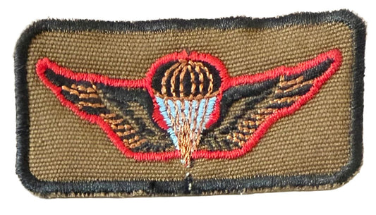 South West Africa (SWATF) Parachute Jump Wings Grey wing Blue & White Chute - Bateleur Militaria