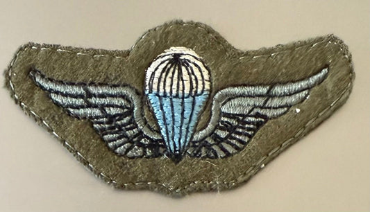 South West Africa (SWATF) Parachute Jump Wings Grey wing Blue & White Chute - Bateleur Militaria