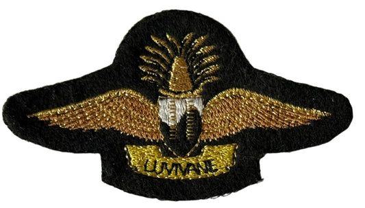 Swaziland Basic Parachutist Wing Brown & Gold on Black Felt - Bateleur Militaria